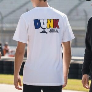 Undefeated White Graphic T-Shirt with Yellow Logo